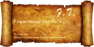 Fogarassy Teréz névjegykártya