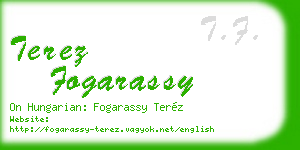 terez fogarassy business card